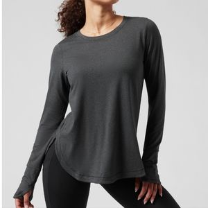 Athleta Uptempo Heather Grey long sleeve top 3x